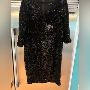 Dress the population 2xl sequin velvet dress